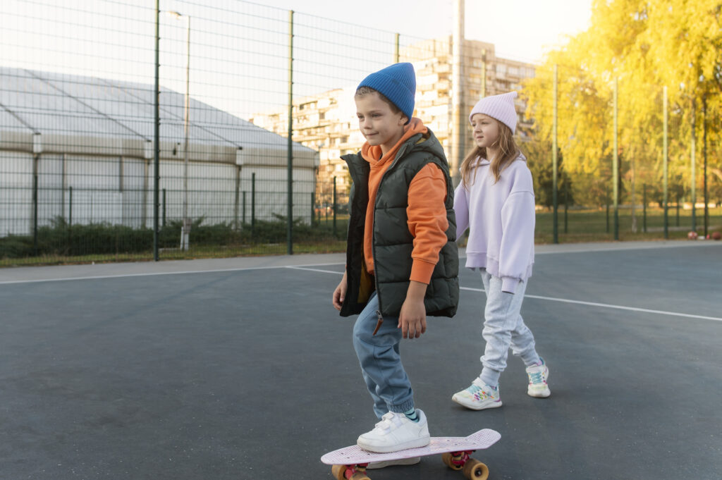 children having fun together