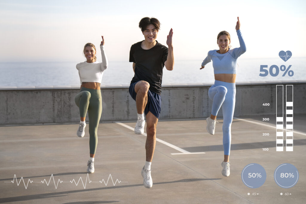 physical activity stats around person 1